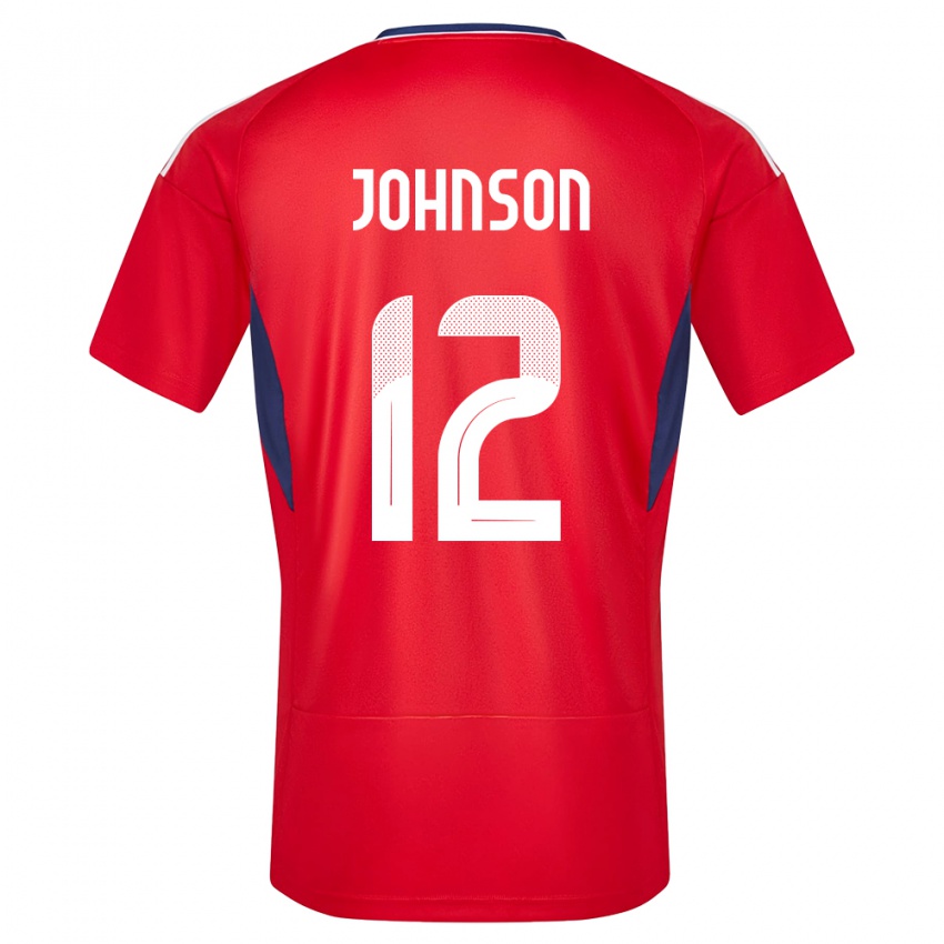 Niño Camiseta Costa Rica Shawn Johnson #12 Rojo 1ª Equipación 24-26 La Camisa México