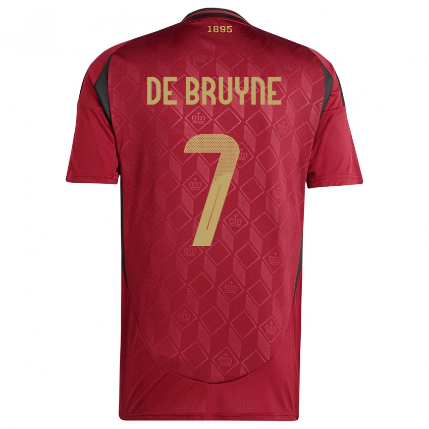 Niño Camiseta Bélgica Kevin De Bruyne #7 Borgoña 1ª Equipación 24-26 La Camisa México