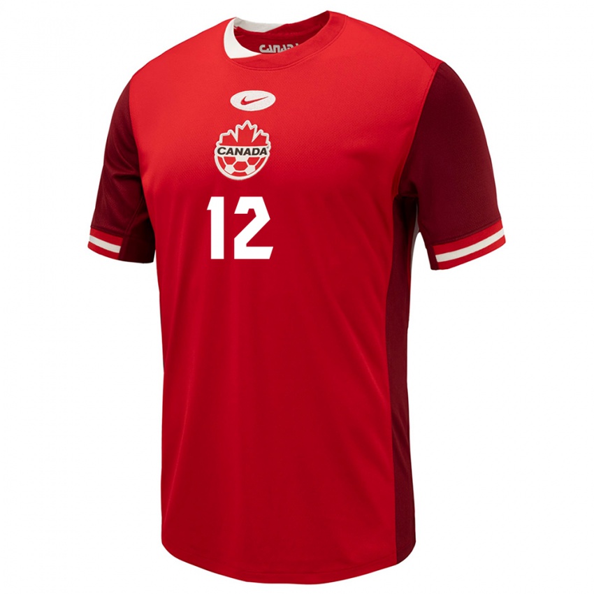 Niño Camiseta Canadá Ike Ugbo #12 Rojo 1ª Equipación 24-26 La Camisa México