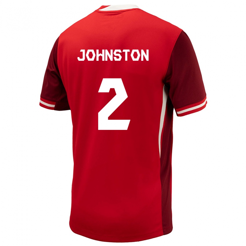 Niño Camiseta Canadá Alistair Johnston #2 Rojo 1ª Equipación 24-26 La Camisa México