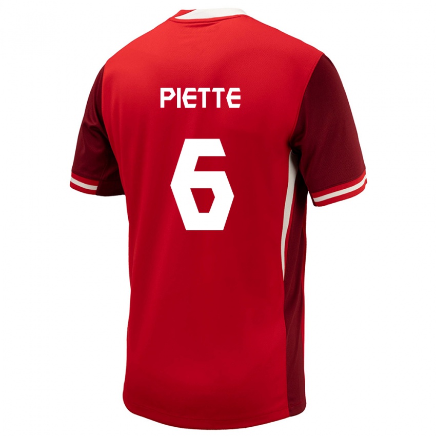 Niño Camiseta Canadá Samuel Piette #6 Rojo 1ª Equipación 24-26 La Camisa México