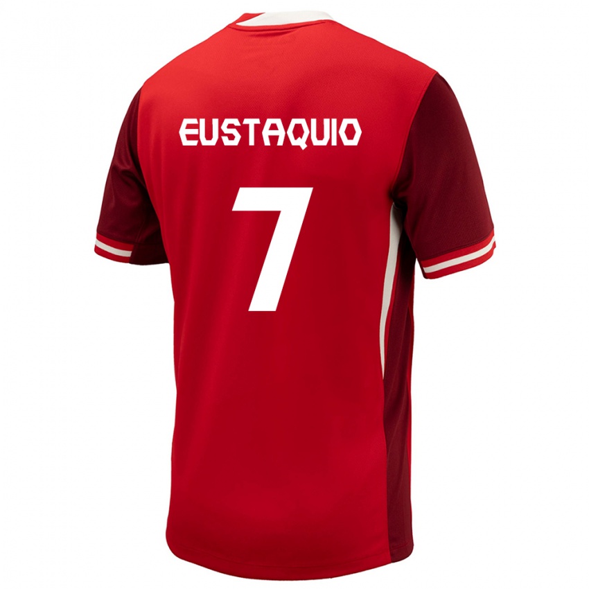 Niño Camiseta Canadá Stephen Eustaquio #7 Rojo 1ª Equipación 24-26 La Camisa México