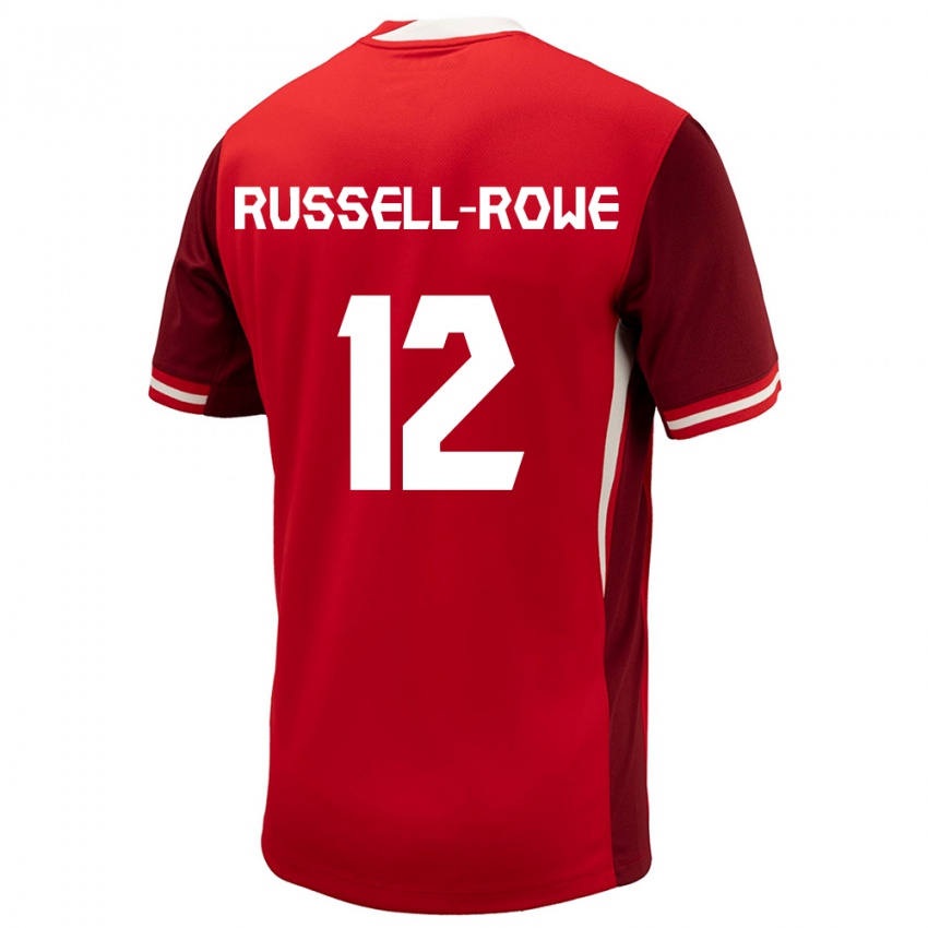 Niño Camiseta Canadá Jacen Russell-Rowe #12 Rojo 1ª Equipación 24-26 La Camisa México