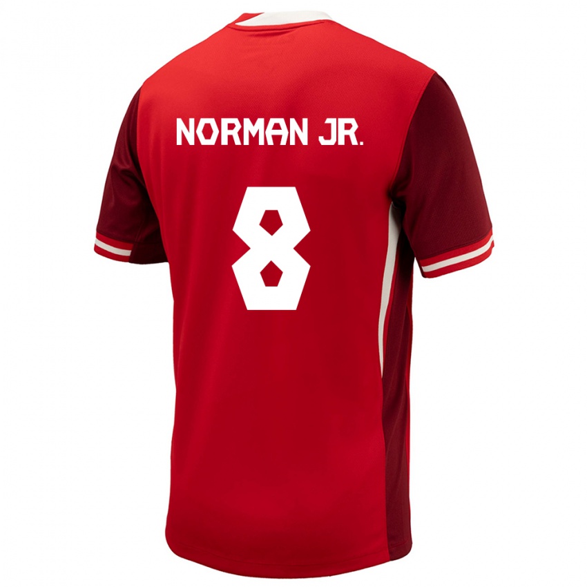 Niño Camiseta Canadá David Norman Jr. #8 Rojo 1ª Equipación 24-26 La Camisa México