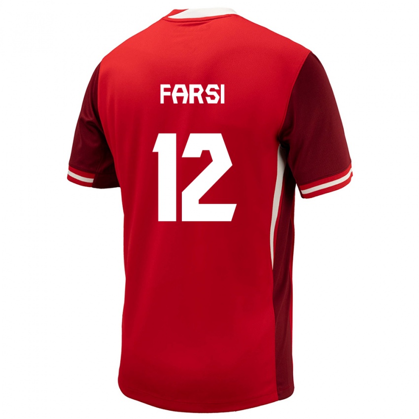 Niño Camiseta Canadá Mohamed Farsi #12 Rojo 1ª Equipación 24-26 La Camisa México