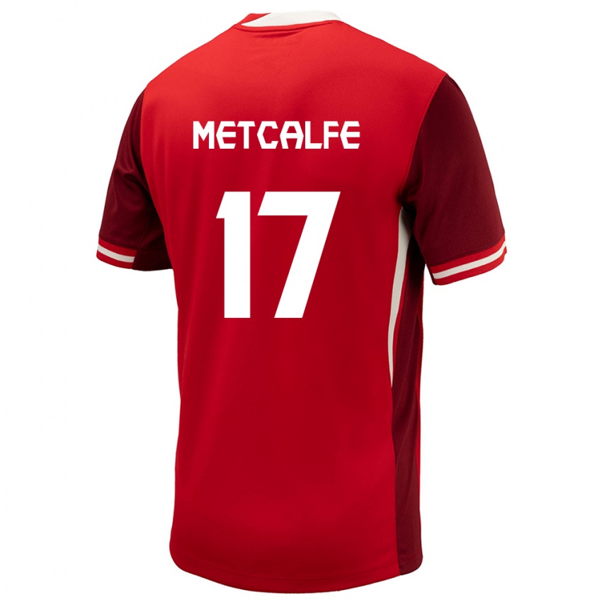 Niño Camiseta Canadá Patrick Metcalfe #17 Rojo 1ª Equipación 24-26 La Camisa México