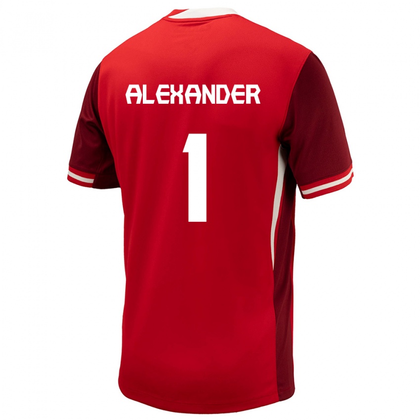 Niño Camiseta Canadá Ben Alexander #1 Rojo 1ª Equipación 24-26 La Camisa México