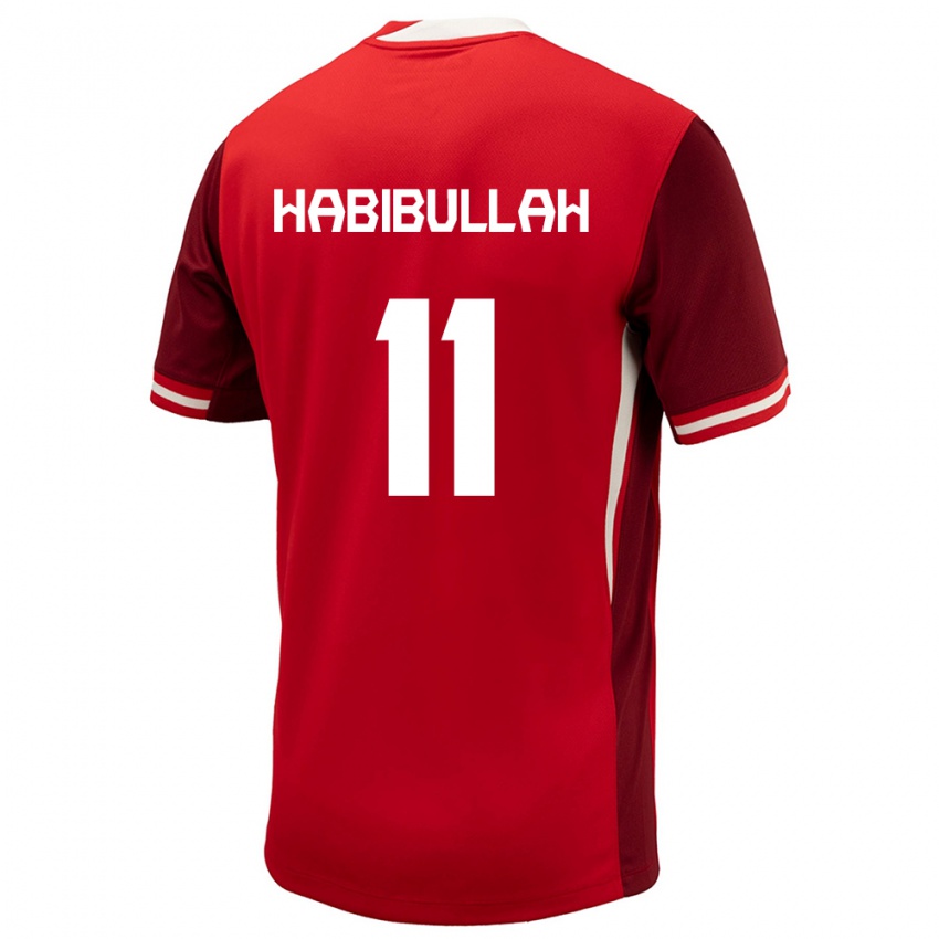 Niño Camiseta Canadá Kamron Habibullah #11 Rojo 1ª Equipación 24-26 La Camisa México