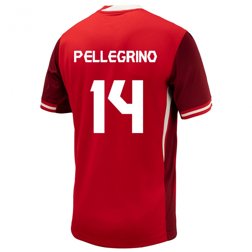 Niño Camiseta Canadá Gabriel Pellegrino #14 Rojo 1ª Equipación 24-26 La Camisa México