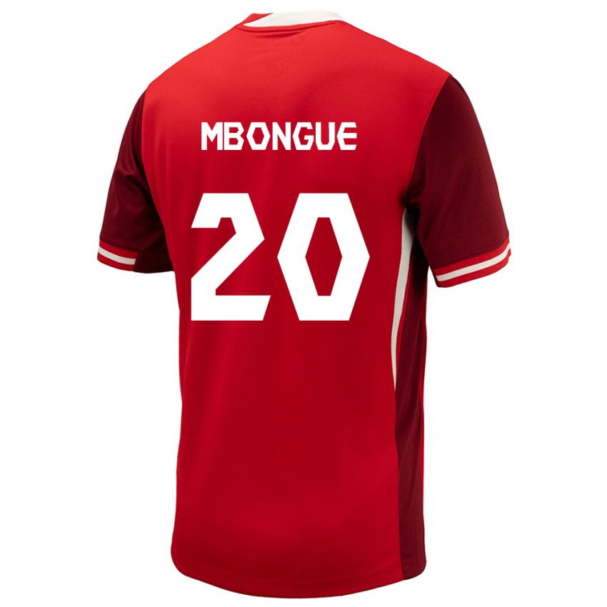 Niño Camiseta Canadá Hugo Mbongue #20 Rojo 1ª Equipación 24-26 La Camisa México