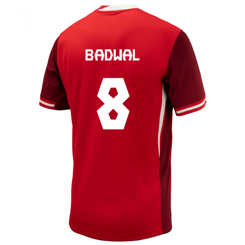 Niño Camiseta Canadá Jeevan Badwal #8 Rojo 1ª Equipación 24-26 La Camisa México