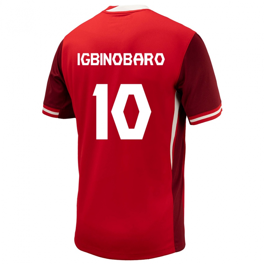 Niño Camiseta Canadá Philip Igbinobaro #10 Rojo 1ª Equipación 24-26 La Camisa México