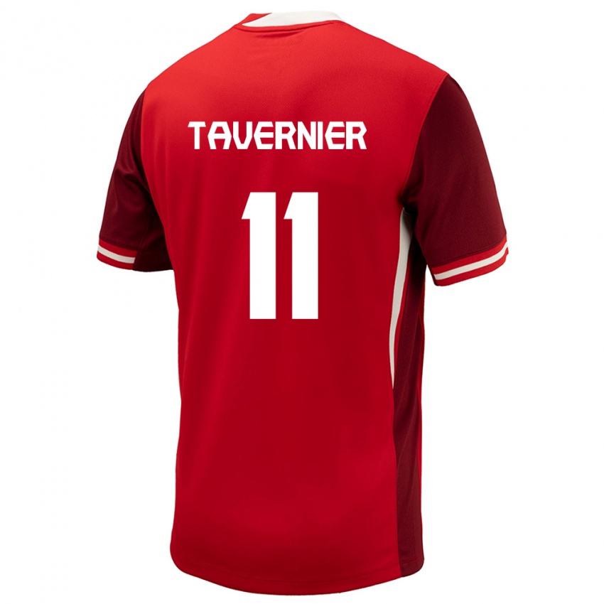 Niño Camiseta Canadá Kevaughn Tavernier #11 Rojo 1ª Equipación 24-26 La Camisa México