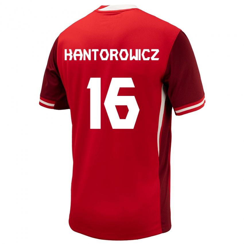 Niño Camiseta Canadá Dominic Kantorowicz #16 Rojo 1ª Equipación 24-26 La Camisa México