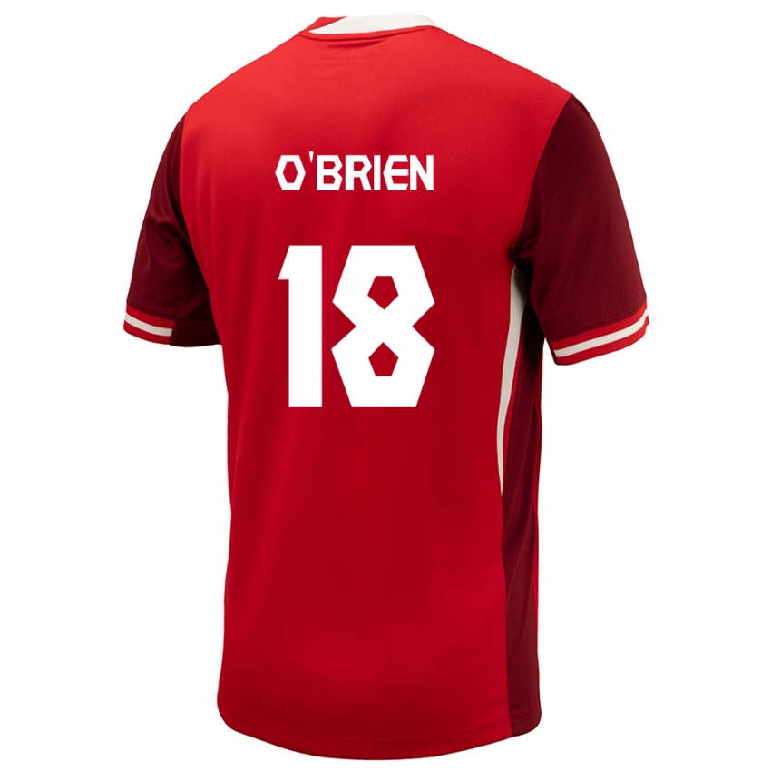 Niño Camiseta Canadá Alexander O'brien #18 Rojo 1ª Equipación 24-26 La Camisa México