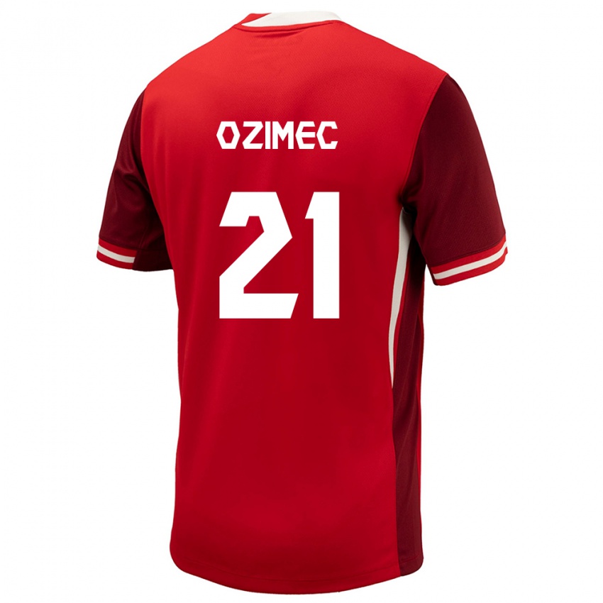 Niño Camiseta Canadá Lucas Ozimec #21 Rojo 1ª Equipación 24-26 La Camisa México