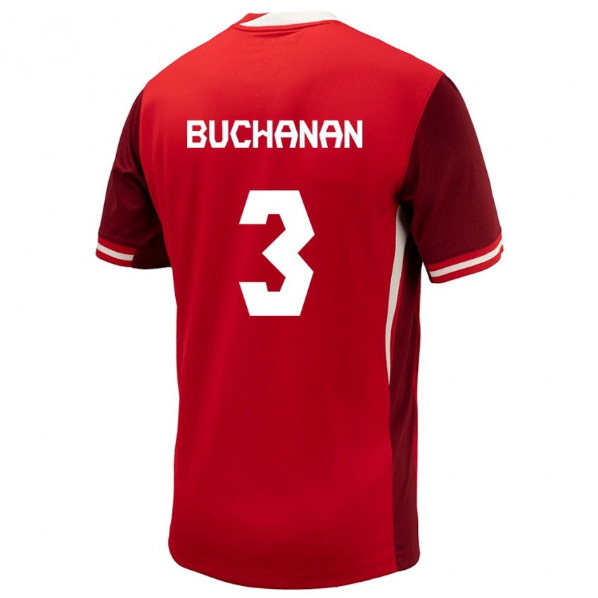 Niño Camiseta Canadá Kadeisha Buchanan #3 Rojo 1ª Equipación 24-26 La Camisa México