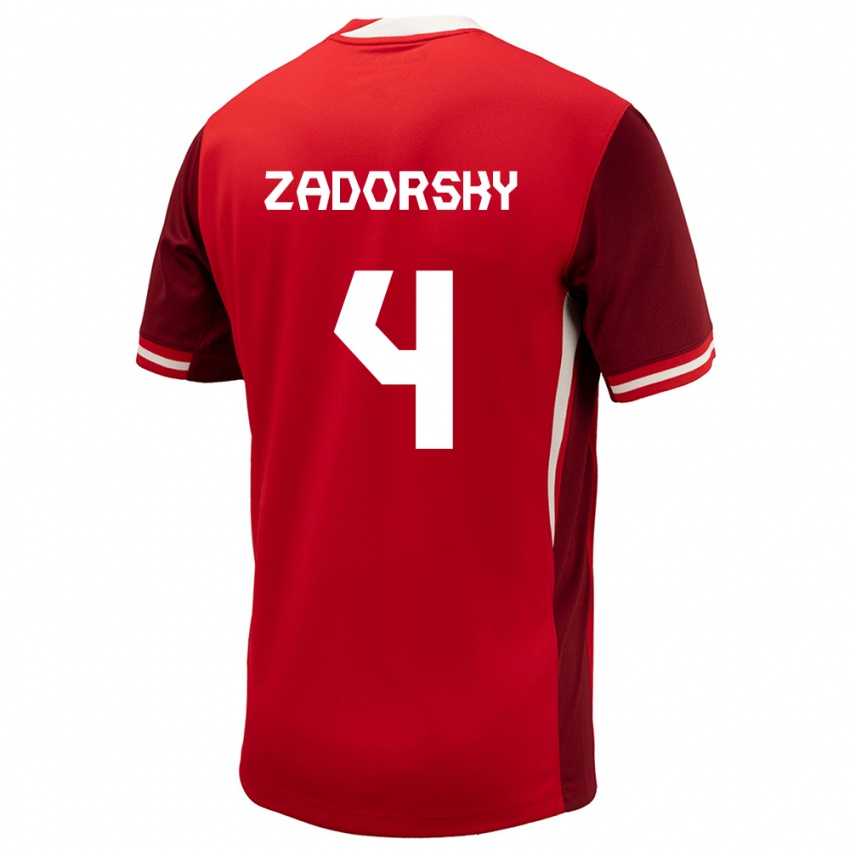 Niño Camiseta Canadá Shelina Zadorsky #4 Rojo 1ª Equipación 24-26 La Camisa México