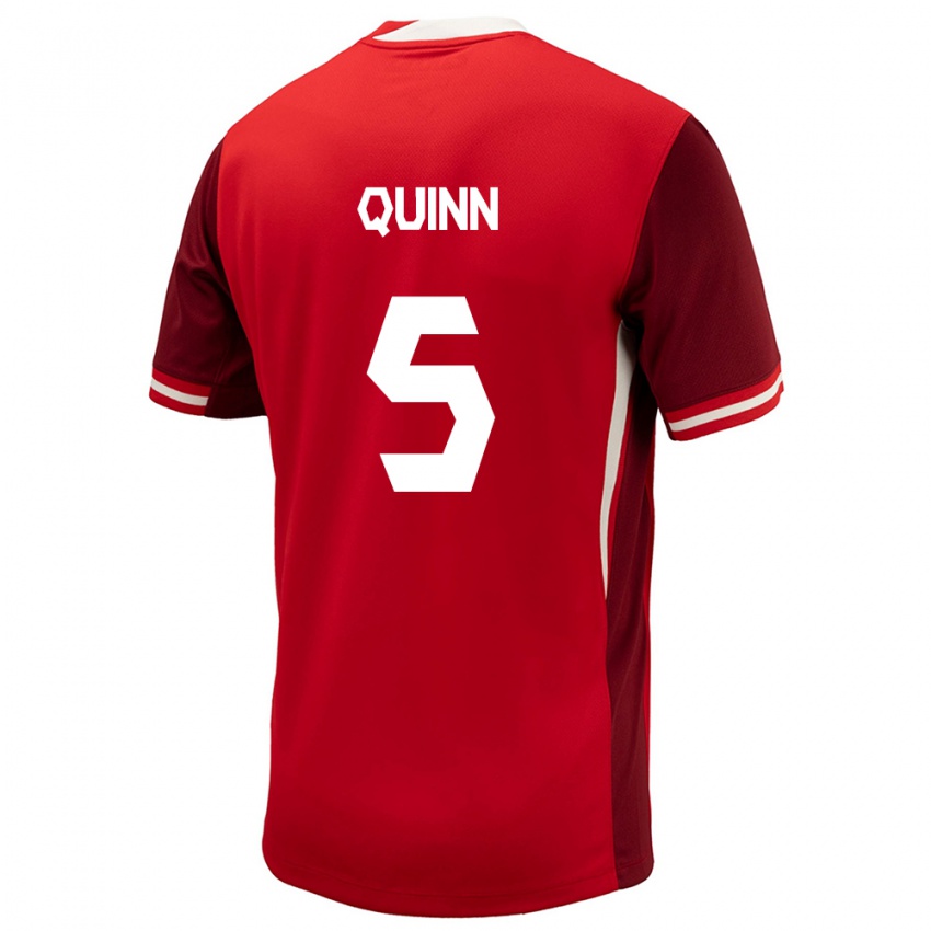 Niño Camiseta Canadá Quinn #5 Rojo 1ª Equipación 24-26 La Camisa México