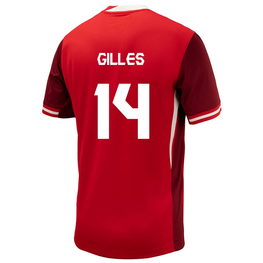 Niño Camiseta Canadá Vanessa Gilles #14 Rojo 1ª Equipación 24-26 La Camisa México