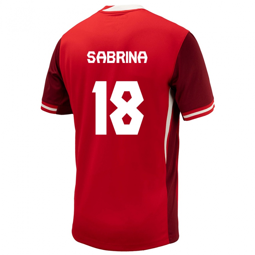 Niño Camiseta Canadá Sabrina D Angelo #18 Rojo 1ª Equipación 24-26 La Camisa México