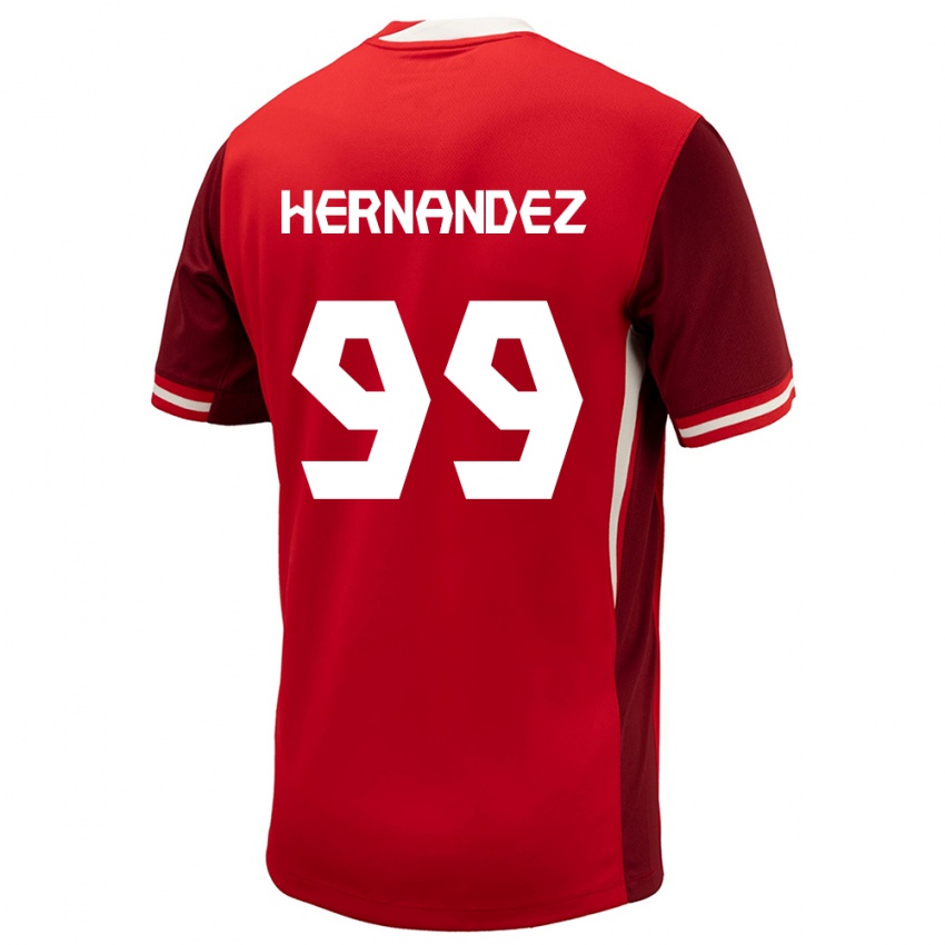 Niño Camiseta Canadá Jeneva Hernandez Gray #99 Rojo 1ª Equipación 24-26 La Camisa México