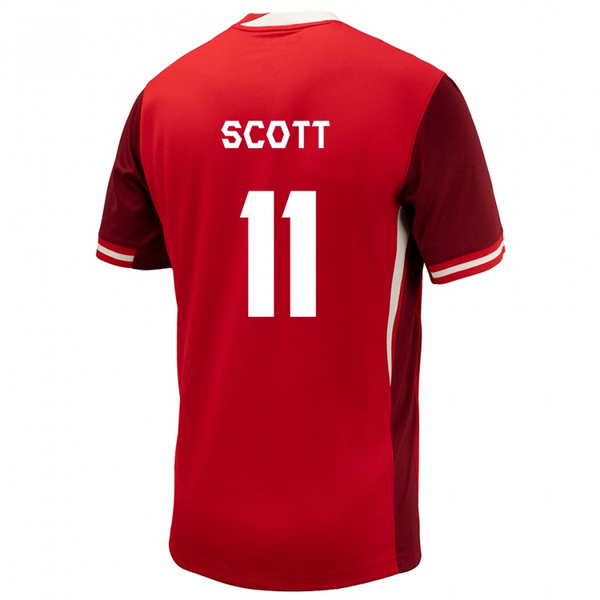 Niño Camiseta Canadá Desiree Scott #11 Rojo 1ª Equipación 24-26 La Camisa México