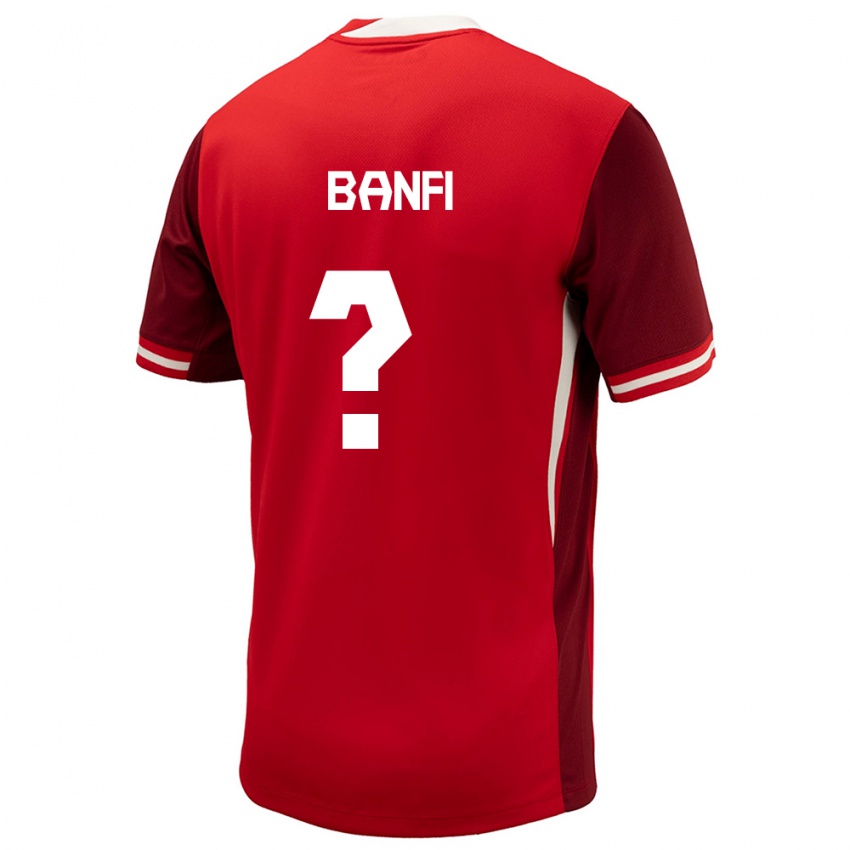 Niño Camiseta Canadá Samuel Banfi #0 Rojo 1ª Equipación 24-26 La Camisa México