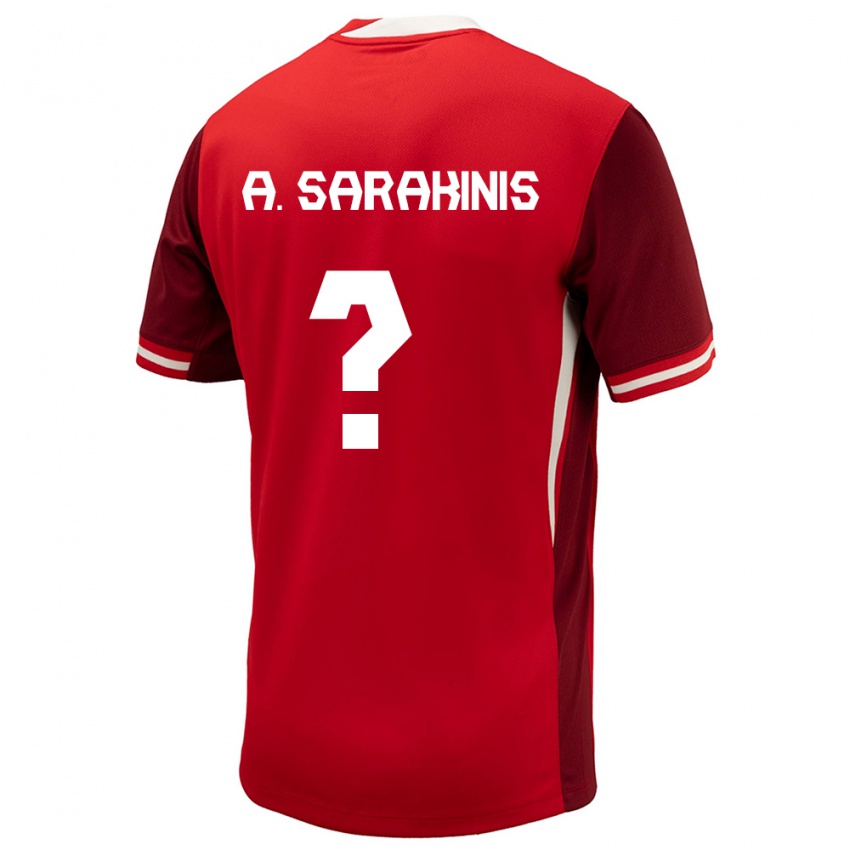 Niño Camiseta Canadá Alexander Sarakinis #0 Rojo 1ª Equipación 24-26 La Camisa México