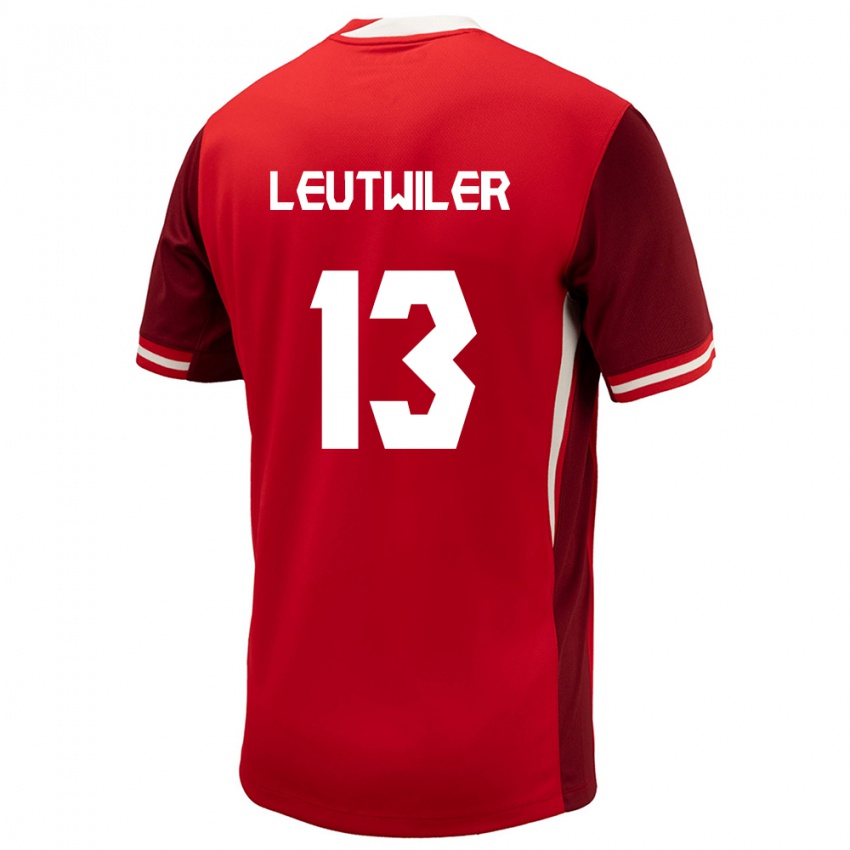 Niño Camiseta Canadá Jayson Leutwiler #13 Rojo 1ª Equipación 24-26 La Camisa México