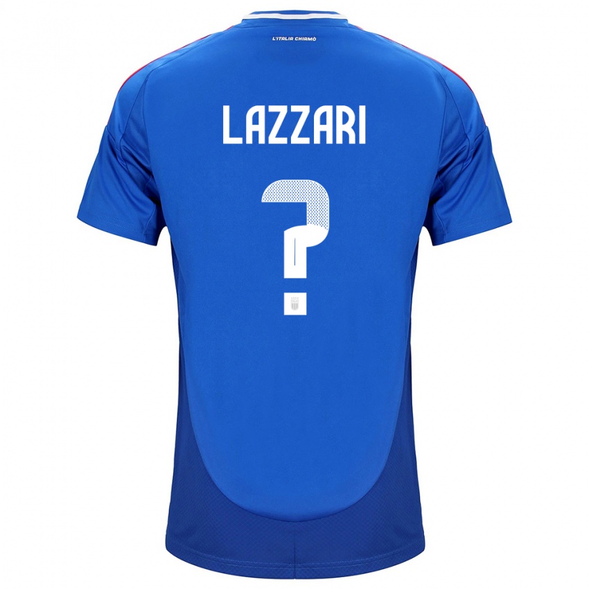 Niño Camiseta Italia Manuel Lazzari #0 Azul 1ª Equipación 24-26 La Camisa México