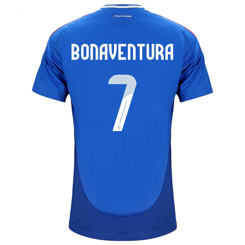 Niño Camiseta Italia Giacomo Bonaventura #7 Azul 1ª Equipación 24-26 La Camisa México