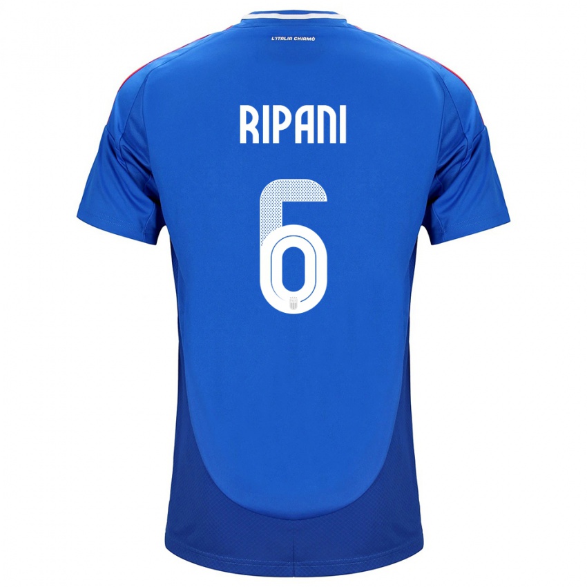 Niño Camiseta Italia Diego Ripani #6 Azul 1ª Equipación 24-26 La Camisa México