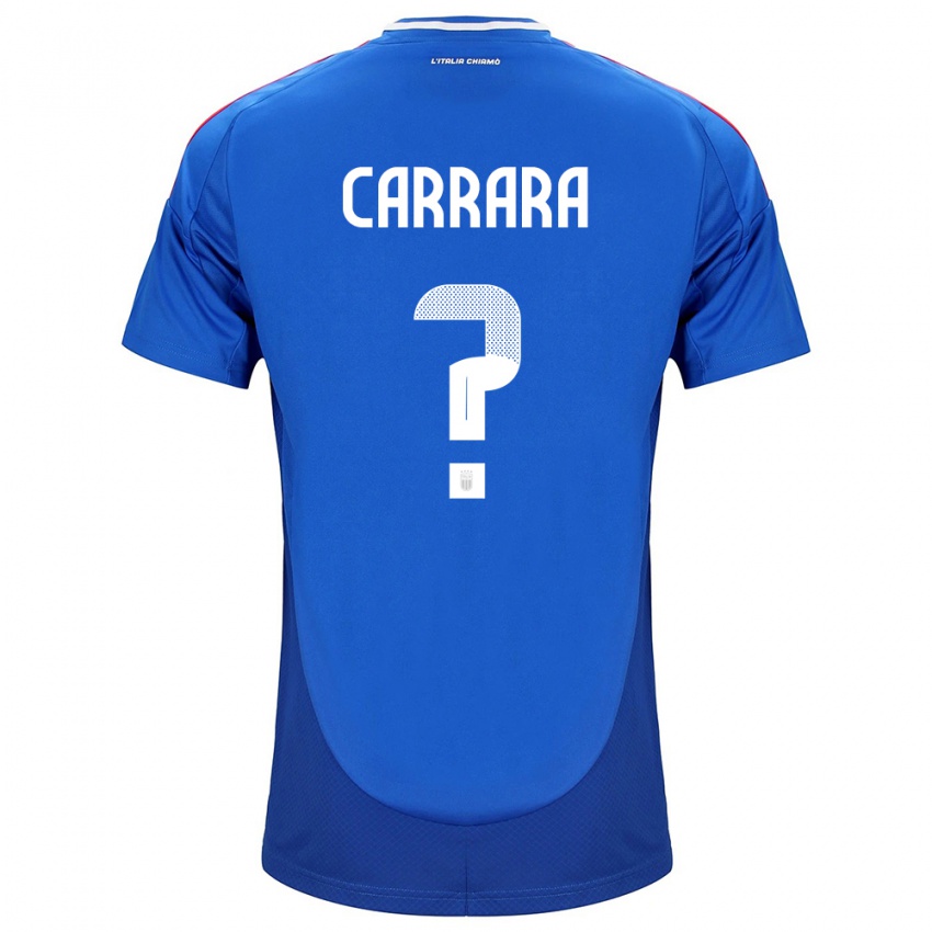 Niño Camiseta Italia Cristian Carrara #0 Azul 1ª Equipación 24-26 La Camisa México