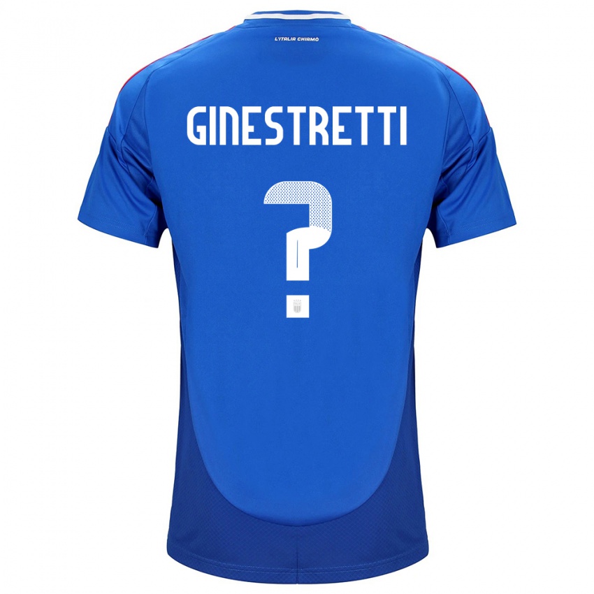 Niño Camiseta Italia Davide Ginestretti #0 Azul 1ª Equipación 24-26 La Camisa México