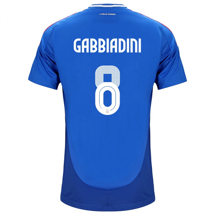 Niño Camiseta Italia Melania Gabbiadini #8 Azul 1ª Equipación 24-26 La Camisa México