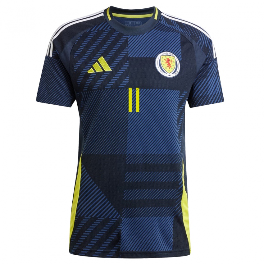 Niño Camiseta Escocia Gus Stevenson #11 Azul Oscuro 1ª Equipación 24-26 La Camisa México