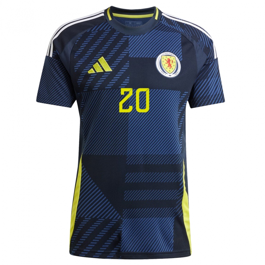 Niño Camiseta Escocia Johnny Emerson #20 Azul Oscuro 1ª Equipación 24-26 La Camisa México