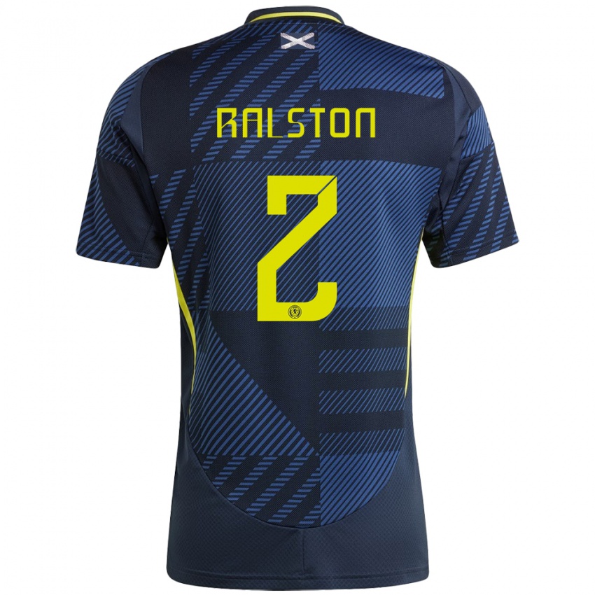 Niño Camiseta Escocia Anthony Ralston #2 Azul Oscuro 1ª Equipación 24-26 La Camisa México