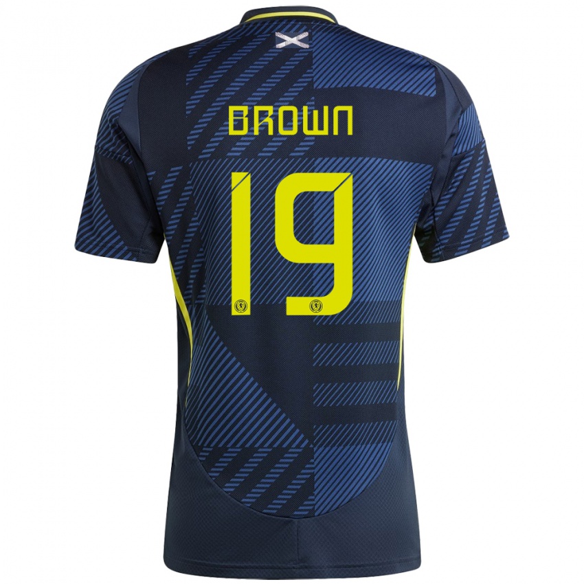 Niño Camiseta Escocia Jacob Brown #19 Azul Oscuro 1ª Equipación 24-26 La Camisa México