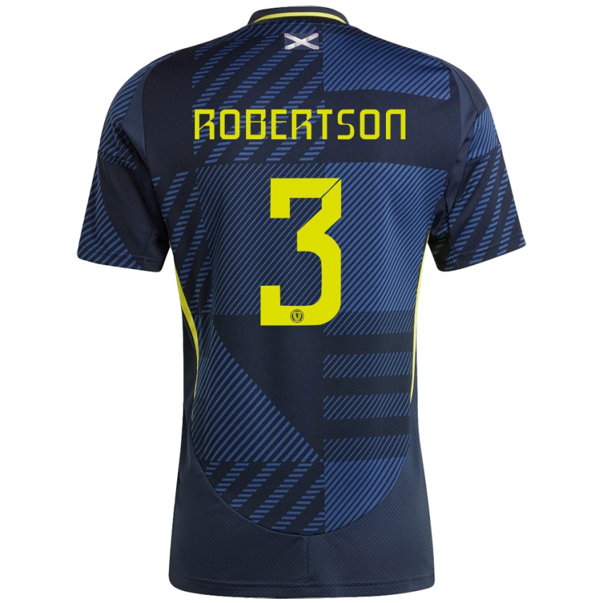 Niño Camiseta Escocia Andrew Robertson #3 Azul Oscuro 1ª Equipación 24-26 La Camisa México