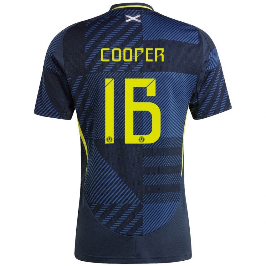 Niño Camiseta Escocia Liam Cooper #16 Azul Oscuro 1ª Equipación 24-26 La Camisa México