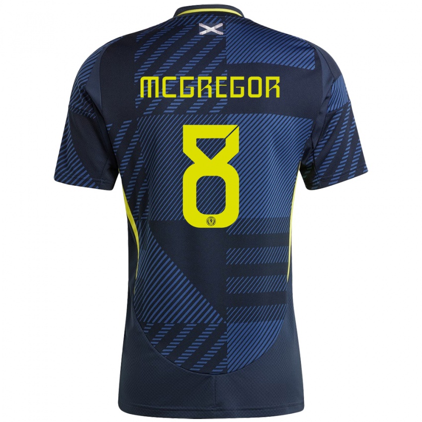 Niño Camiseta Escocia Callum Mcgregor #8 Azul Oscuro 1ª Equipación 24-26 La Camisa México