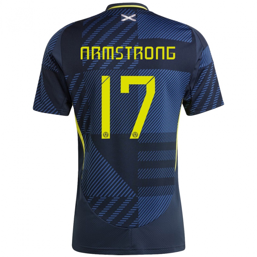 Niño Camiseta Escocia Stuart Armstrong #17 Azul Oscuro 1ª Equipación 24-26 La Camisa México