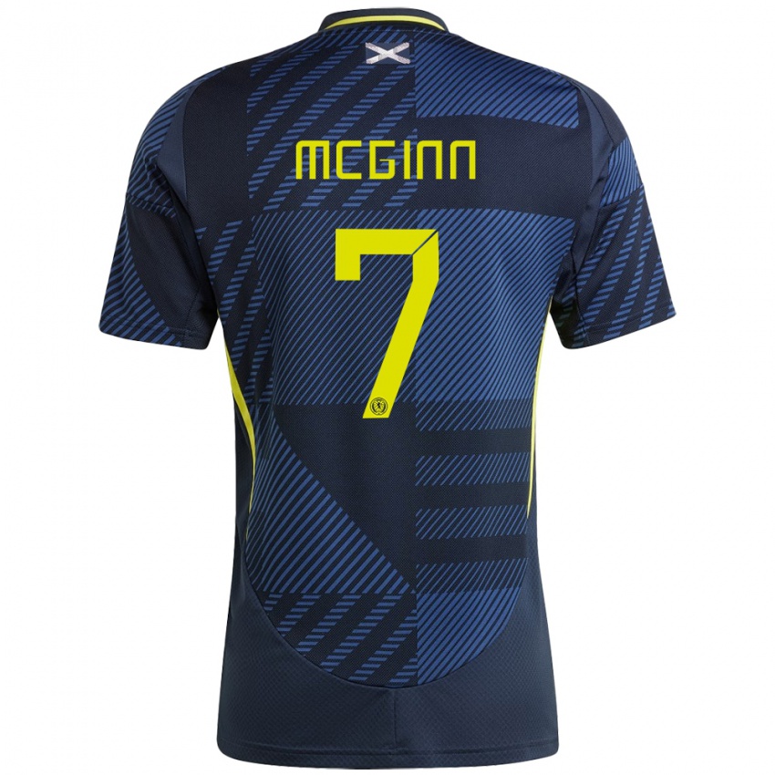 Niño Camiseta Escocia John Mcginn #7 Azul Oscuro 1ª Equipación 24-26 La Camisa México