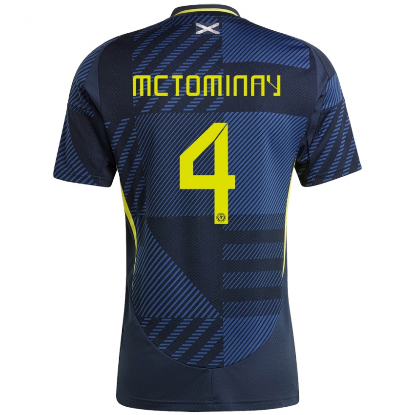 Niño Camiseta Escocia Scott Mctominay #4 Azul Oscuro 1ª Equipación 24-26 La Camisa México