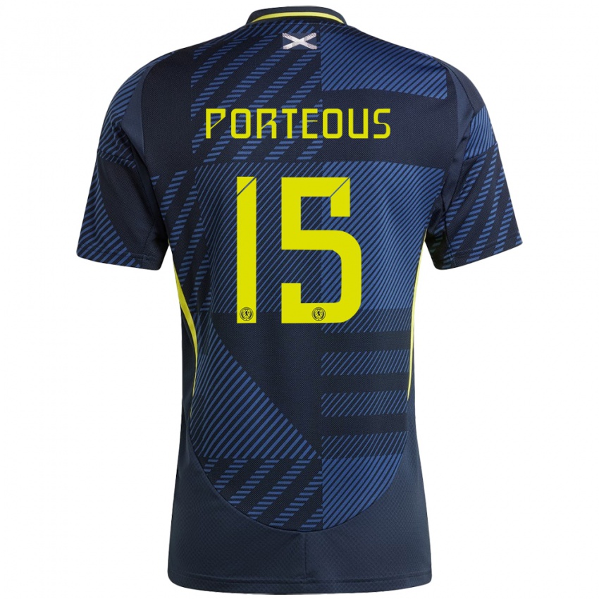 Niño Camiseta Escocia Ryan Porteous #15 Azul Oscuro 1ª Equipación 24-26 La Camisa México