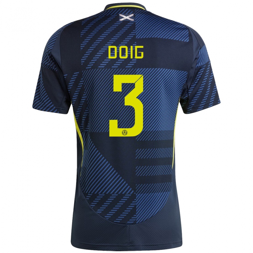 Niño Camiseta Escocia Josh Doig #3 Azul Oscuro 1ª Equipación 24-26 La Camisa México