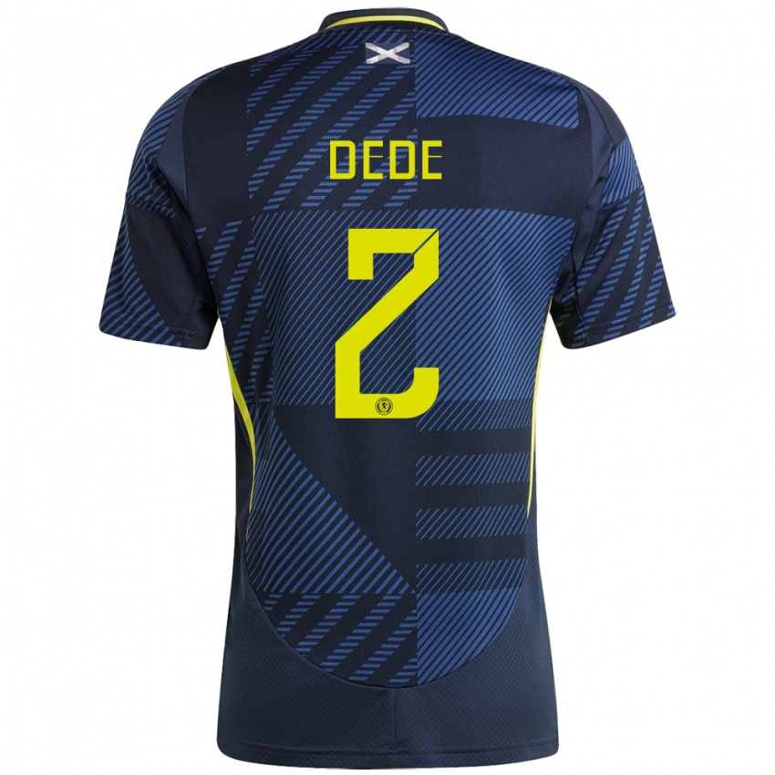 Niño Camiseta Escocia Josh Dede #2 Azul Oscuro 1ª Equipación 24-26 La Camisa México