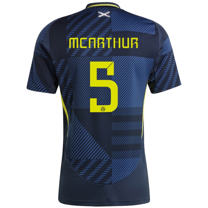 Niño Camiseta Escocia Charlie Mcarthur #5 Azul Oscuro 1ª Equipación 24-26 La Camisa México